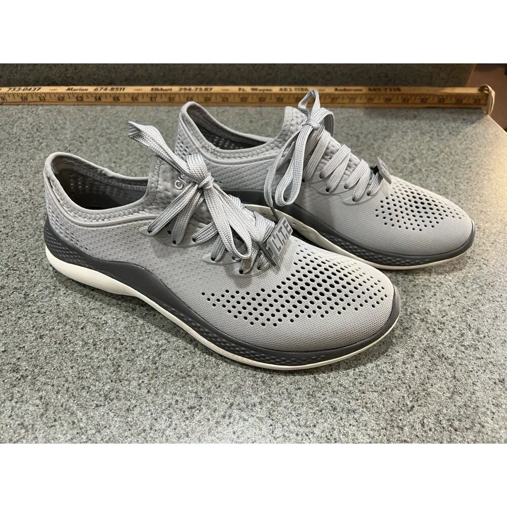 CROCS LiteRide 360 Pacer Gray Sneaker Lace-up Waterproof Casual 10